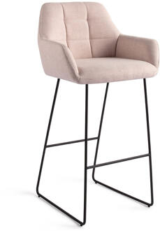 Barkruk 'Noto' Slide Black, kleur Petal Pink (zithoogte 75cm)