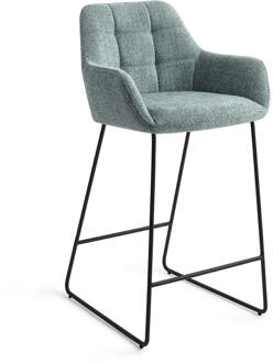 Barkruk 'Noto' Slide Black, kleur Real Teal (zithoogte 65cm)