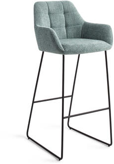 Barkruk 'Noto' Slide Black, kleur Real Teal (zithoogte 75cm)