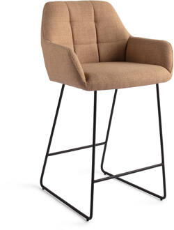 Barkruk 'Noto' Slide Black, kleur Toasted Toffee (zithoogte 65cm)