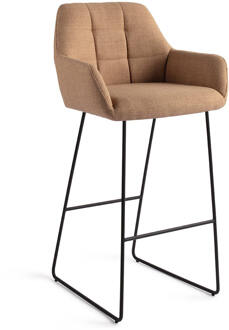 Barkruk 'Noto' Slide Black, kleur Toasted Toffee (zithoogte 75cm)