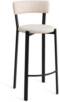 Barkruk 'Obu' Bouclé, kleur Icing on the Cake (zithoogte 75cm)