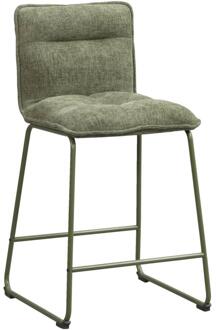 Barkruk Stella - Stof/Staal - Groen - 46x55x95 Cm