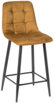 Barkruk velvet - oker - 100x50x41.5 cm