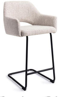 Barkruk 'Yanai' Arch Black, kleur Pigeon (zithoogte 66cm)