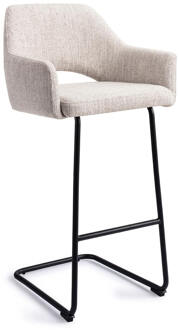 Barkruk 'Yanai' Arch Black, kleur Pigeon (zithoogte 75cm)