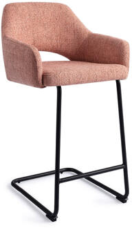 Barkruk 'Yanai' Arch Black, kleur Pink Punch (zithoogte 66cm)