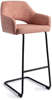 Barkruk 'Yanai' Arch Black, kleur Pink Punch (zithoogte 75cm)