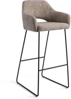 Barkruk 'Yanai' Slide Black, kleur Biscuit Beach (zithoogte 75cm)