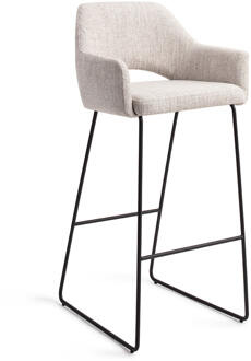 Barkruk 'Yanai' Slide Black, kleur Pigeon (zithoogte 75cm)