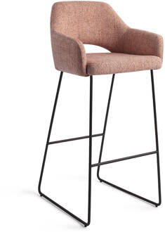 Barkruk 'Yanai' Slide Black, kleur Pink Punch (zithoogte 75cm)