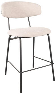 Barkruk Zack - Naturel - Boucle - Zithoogte 65 | 2.00 stuks Crème