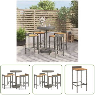 Barkrukken Set - Trendy Tuinbarset - Tuinmeubelen - 40x44x86 cm - Grijs