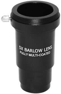 Barlow Lens 5X 1.25 Volledig Metalen Multi Coated Optische Glas Met T Adapter M42 0.75 Draad Voor 1.25 Inch 31.7mm Telescopen Eyepie