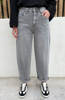 Barrel Jeans Stretch Grey Grijs