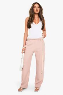 Barrel Leg Trouser, Pink - 42