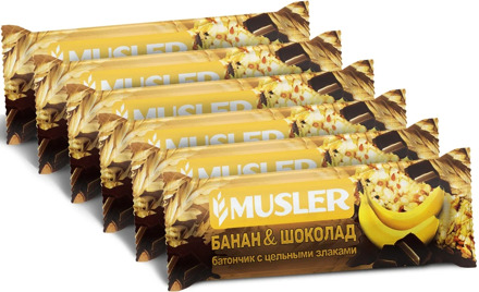 Bars muesli-banana in dark glaze, Musler 30g., (6 pcs)