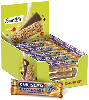 Bars muesli-blueberry and honey, Musler 30g., (25 PCs)