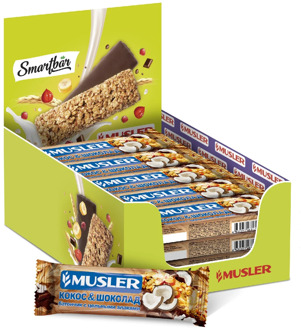 Bars muesli-coconut in dark glaze, Musler 30g., (25 PCs)