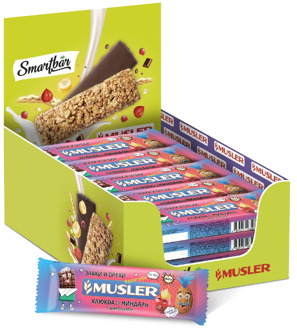 Bars Muesli Cranberry, Almond with chocolate, Musler 30g., (25 PCs)