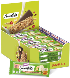 Bars muesli-honey pear with ginger, smartbar 40g., (20 PCs)