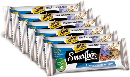 Bars Musley-with flax and sesame seeds, smartbar slim 25g., (6 pcs)