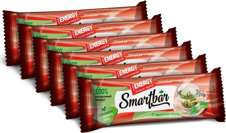 Bars Musley-with green tea, smartbar energy 25g., (6 pcs)