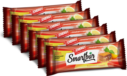 Bars Musley-with lemon and honey and ginseng extract, smartbar energy 25g., (6 pcs)