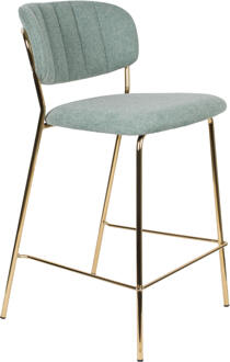 Barstoel 'Kolten' kleur Goud/Lichtgroen (zithoogte 65cm)