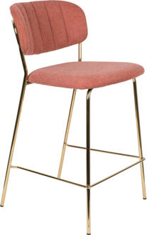 Barstoel 'Kolten' kleur Goud/Roze (zithoogte 65cm)