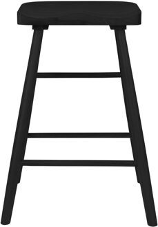 Barstoel 'Marky' Eikenhout, kleur Zwart (zithoogte 64cm)