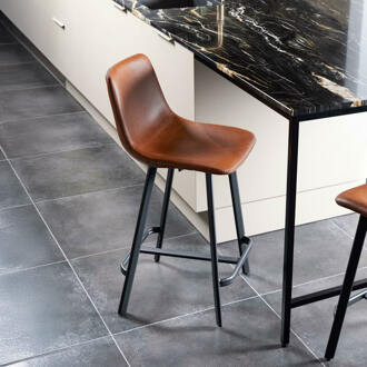 Barstoel 'Xanthe' PU, kleur Cognac (zithoogte 63cm) Bruin