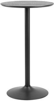 Bartafel Ivano - 105xØ60 Cm - Metaal/MDF - Zwart