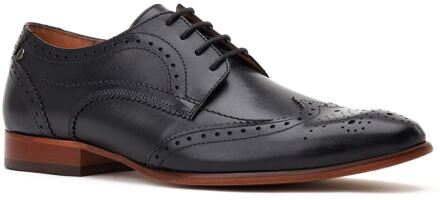BASE LONDON Barbera Excel Leren Heren Zwarte Brogues Schoenen - EU 50 / UK 14
