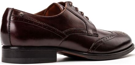 BASE LONDON Bell Leren Heren Burnt Brown Brogues Schoenen Bruin - EU 39/ UK 6