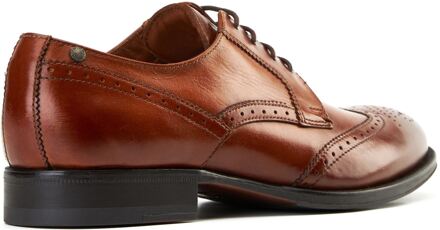 BASE LONDON Bell Leren Herenbrandschoenen In Verbrande Tan Kleur Bruin - EU 44.5 / UK 10