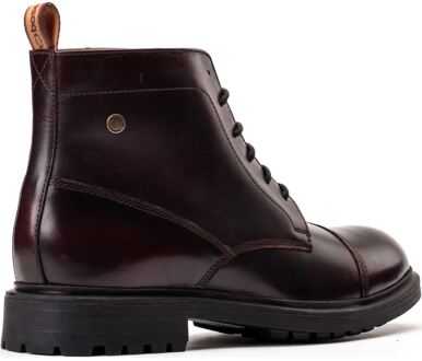 BASE LONDON Boulton Leren Heren Bordo Enkellaarzen Wijnrood - EU 46 / UK 11