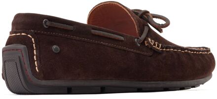 BASE LONDON Brooks Leren Herenschoenen in Gebrande Bruin Standaard Instappers - EU 46 / UK 11