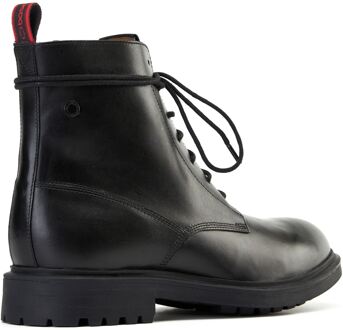 BASE LONDON Brunel Leren Heren Zwarte Enkelboots - EU 43 / UK 9
