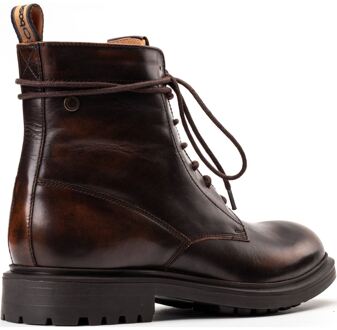 BASE LONDON Brunel Leren Herenschoenen Bruine Enkellaarsjes - EU 42 / UK 8