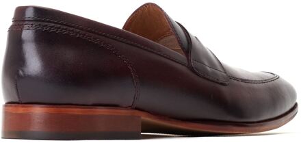 BASE LONDON Bruno Leren Heren Bordo Loafers Wijnrood - EU 44.5 / UK 10