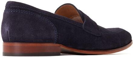 BASE LONDON Bruno Leren Heren Navy Loafers - EU 47.5 / UK 12
