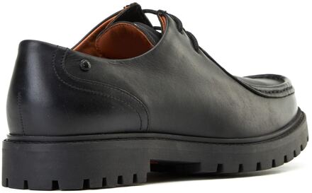 BASE LONDON Carbon Leren Heren Zwarte Mocassins Schoenen - EU 39/ UK 6