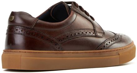 BASE LONDON Clapton Leren Heren Bruine Brogues Schoenen - EU 40.5 / UK 7