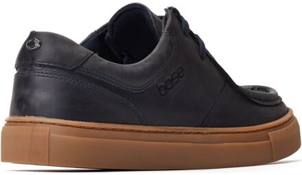 BASE LONDON Dalston Leren Herenschoenen Moccasins Navy - EU 43 / UK 9