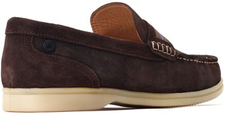 BASE LONDON Drum Leren Heren Boombijn Loafers Bruin - EU 43 / UK 9