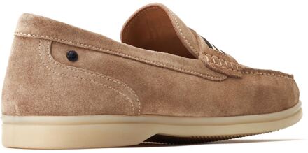 BASE LONDON Drum Leren Heren Sand Loafers - maat Bruin