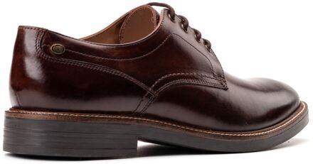 BASE LONDON Durham Leren Heren Veterschoenen in Verbrand Bruin - EU 46 / UK 11