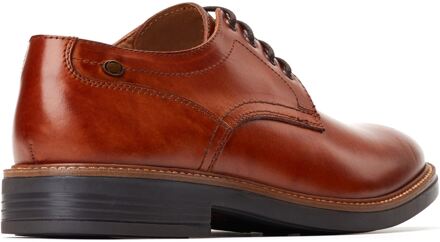 BASE LONDON Durham Leren Heren Veterschoenen in Verbrand Tan Bruin - EU 39/ UK 6