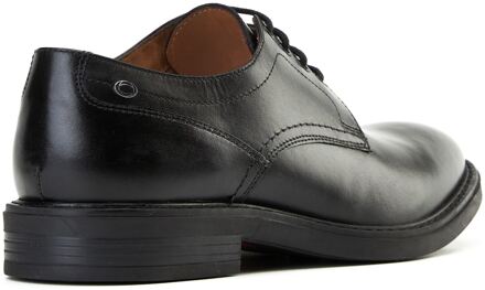 BASE LONDON Durham Leren Heren Zwarte Veterschoenen - EU 44.5 / UK 10